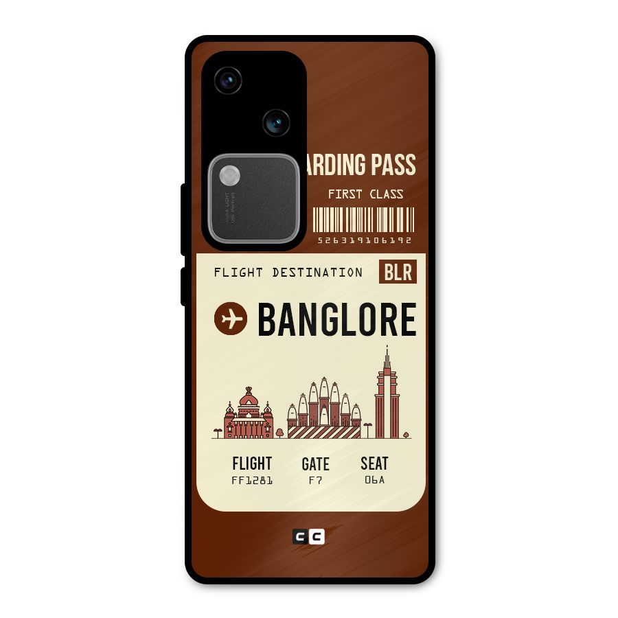 Banglore Boarding Pass Metal Back Case for Vivo V30