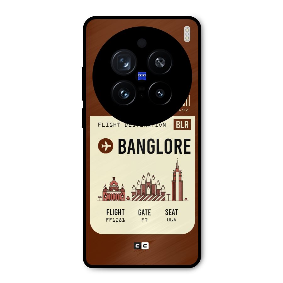 Banglore Boarding Pass Metal Back Case for Vivo X200 Pro