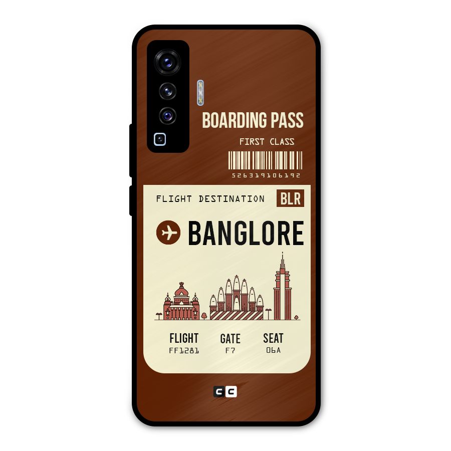 Banglore Boarding Pass Metal Back Case for Vivo X50