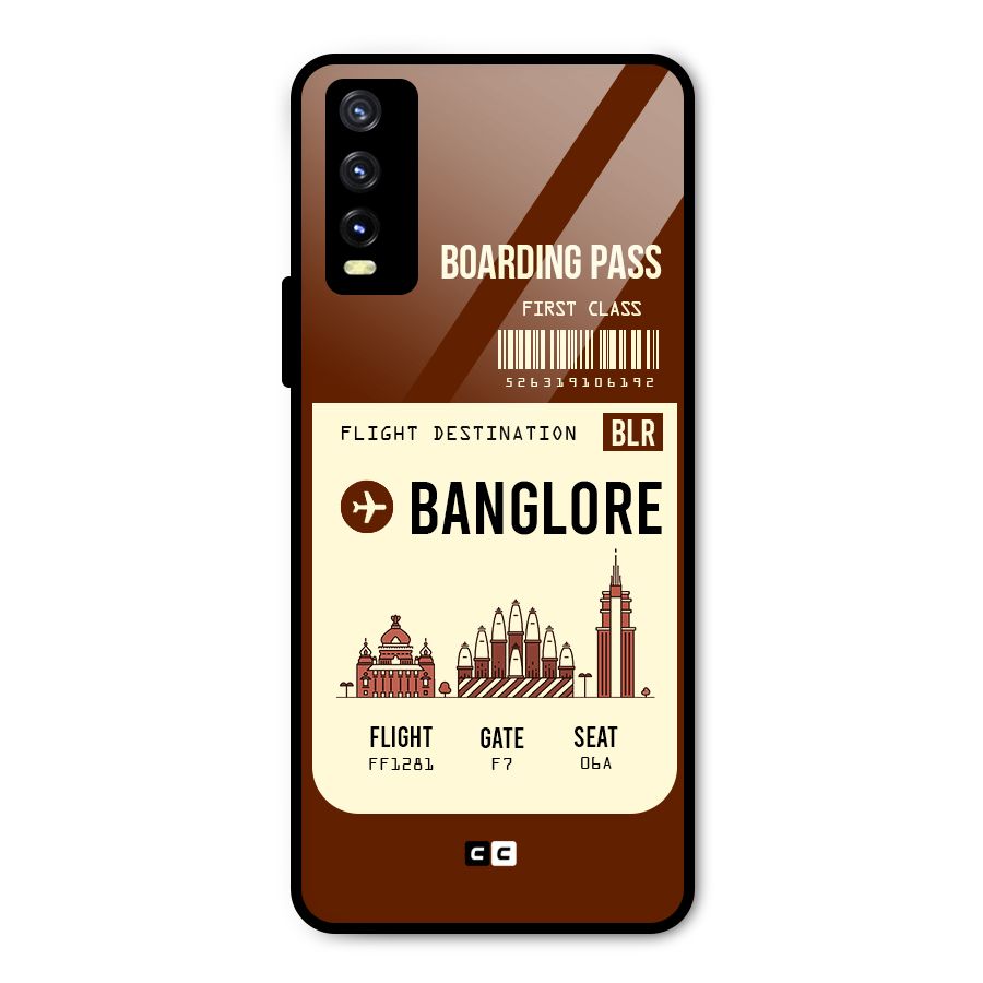 Banglore Boarding Pass Metal Back Case for Vivo Y20