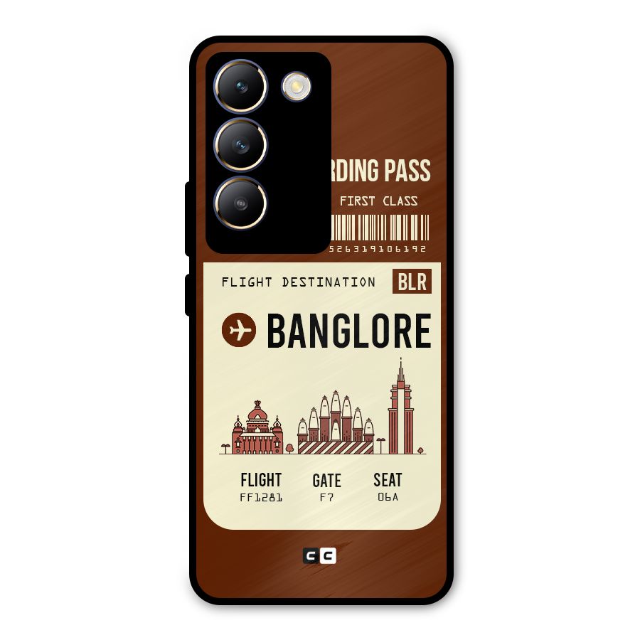Banglore Boarding Pass Metal Back Case for Vivo Y200e