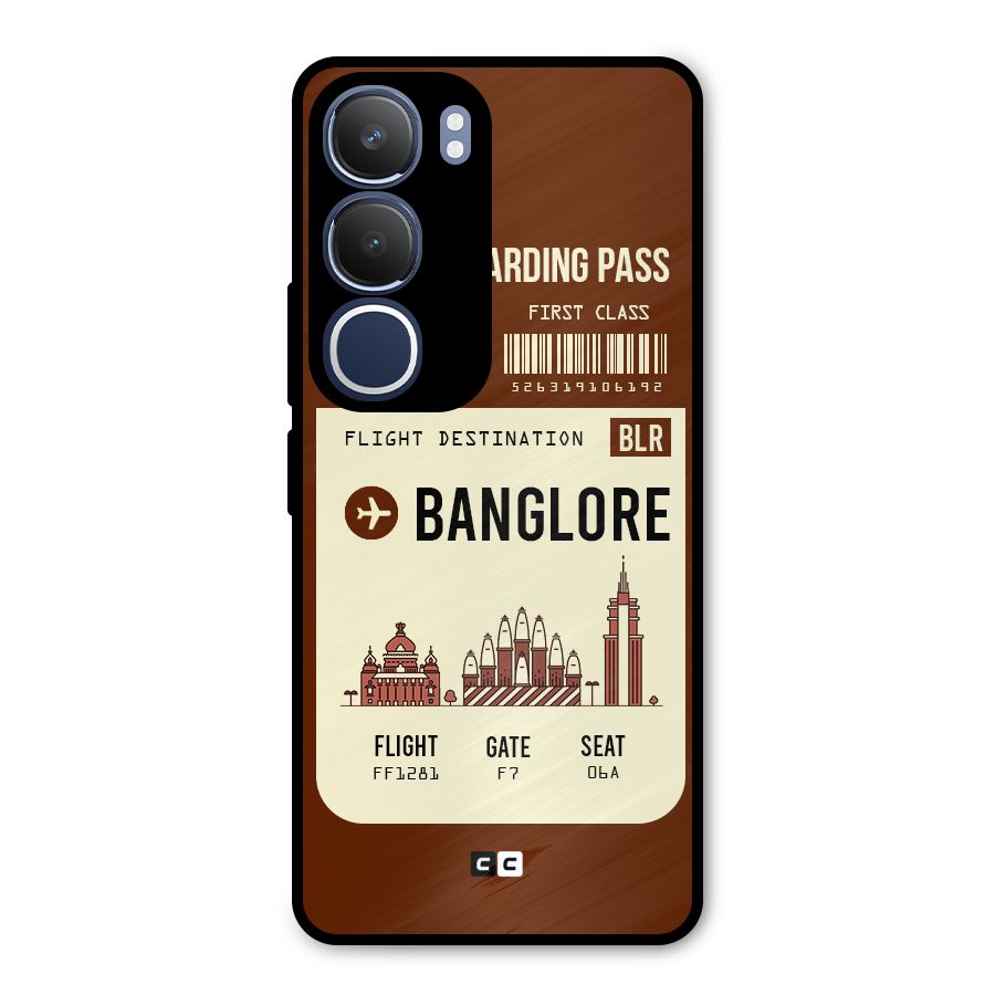 Banglore Boarding Pass Metal Back Case for Vivo Y29