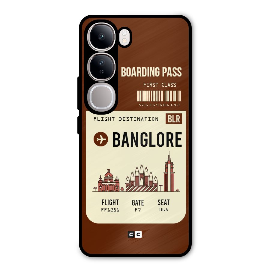 Banglore Boarding Pass Metal Back Case for Vivo Y300
