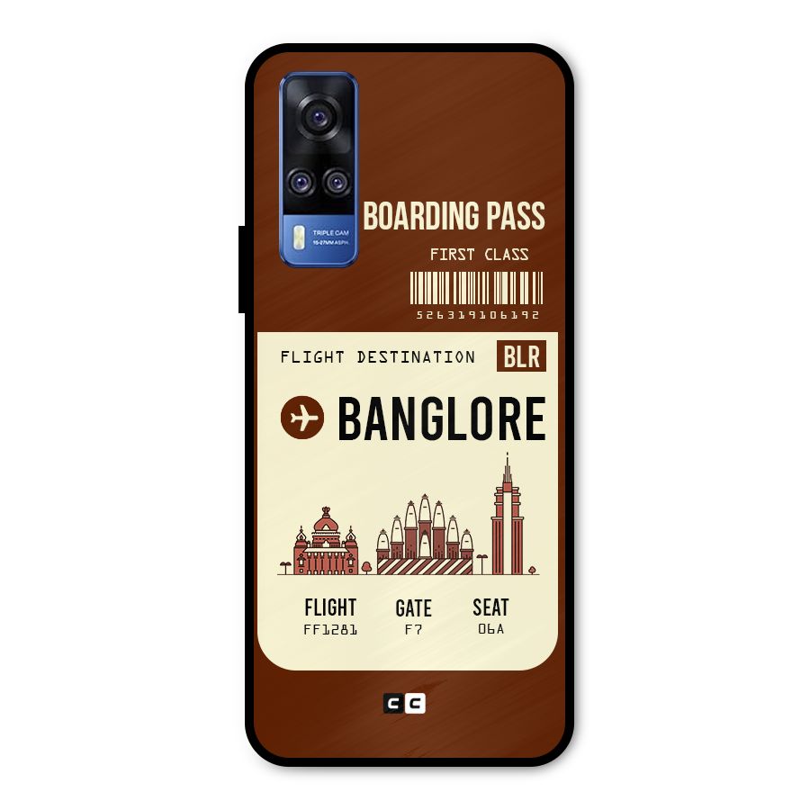 Banglore Boarding Pass Metal Back Case for Vivo Y31