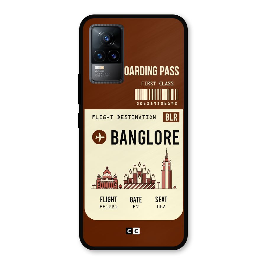 Banglore Boarding Pass Metal Back Case for Vivo Y73