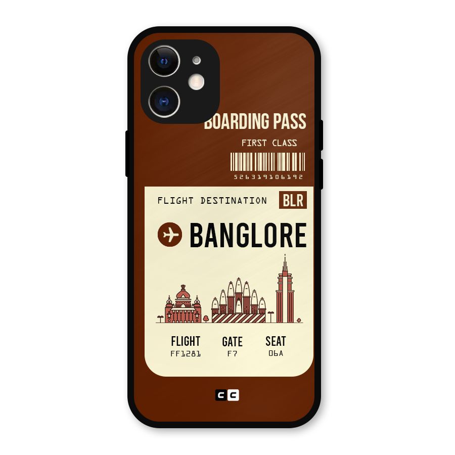 Banglore Boarding Pass Metal Back Case for iPhone 12