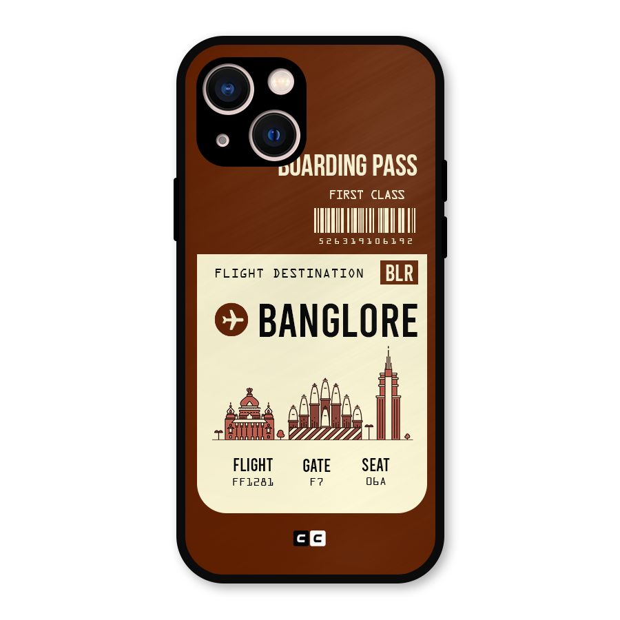 Banglore Boarding Pass Metal Back Case for iPhone 13