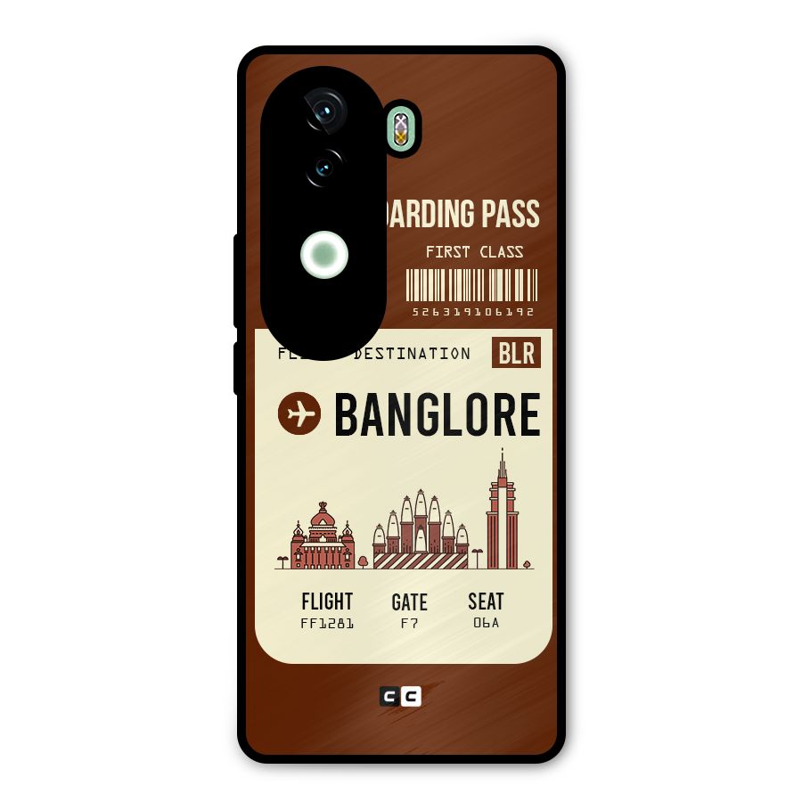 Banglore Boarding Pass Metal Back Case for iQOO Z9s