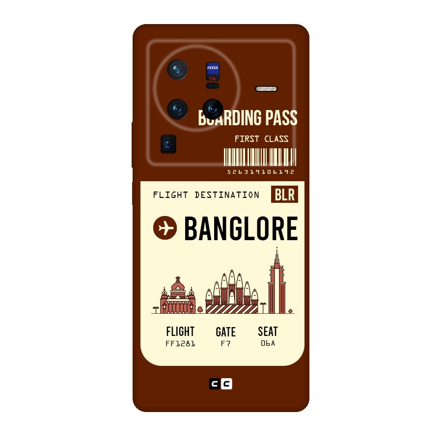 Banglore Boarding Pass Original Polycarbonate Back Case for Vivo X80