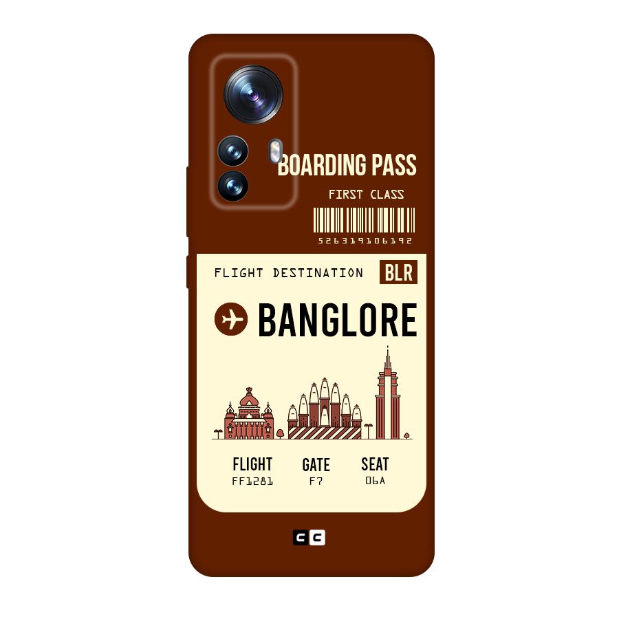 Banglore Boarding Pass Original Polycarbonate Back Case for Xiaomi 12 Pro