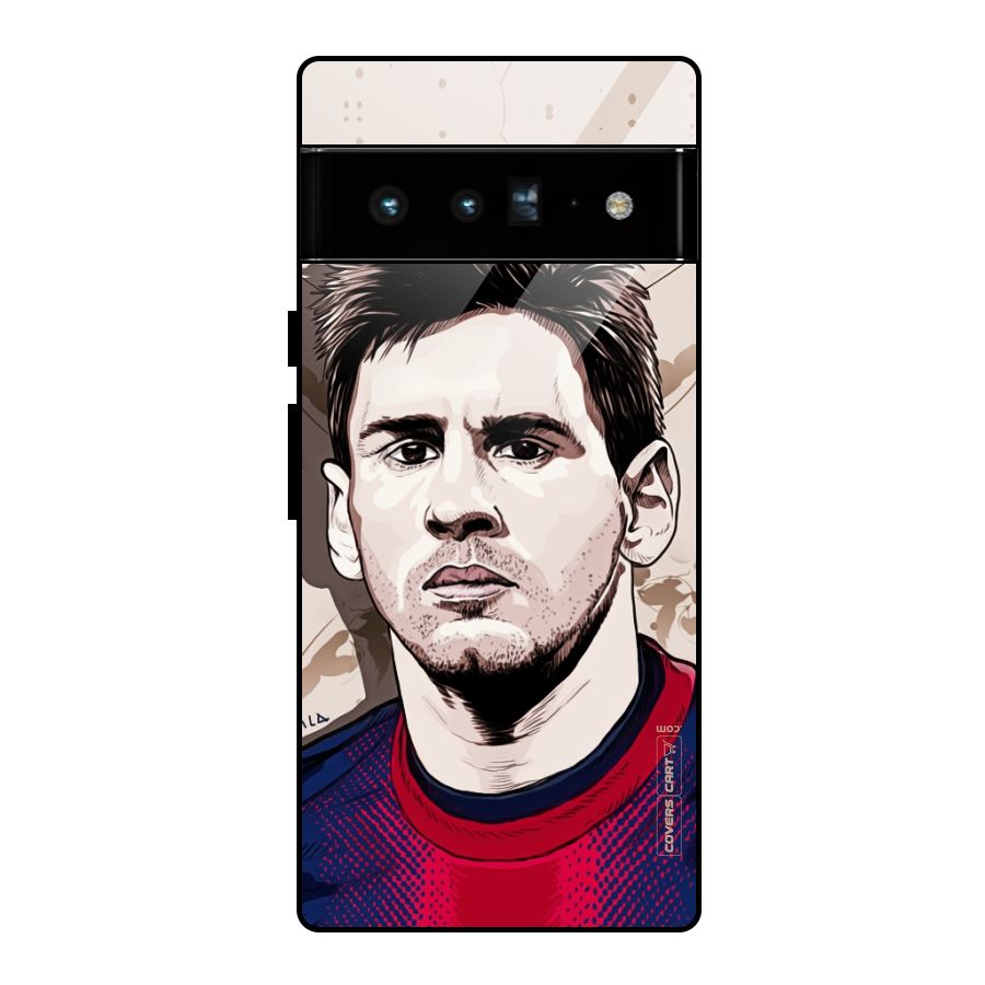Barca King Messi Glass Back Case for Google Pixel 6 Pro