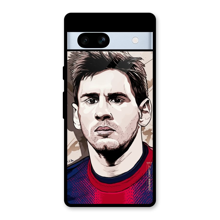 Barca King Messi Glass Back Case for Google Pixel 7a