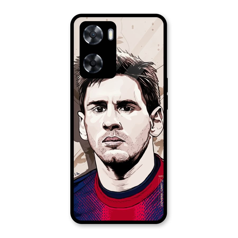 Barca King Messi Glass Back Case for OnePlus Nord N20 SE