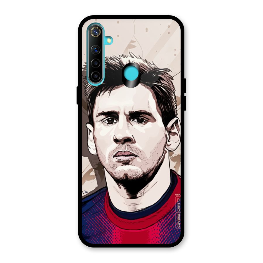 Barca King Messi Glass Back Case for Realme Narzo 10