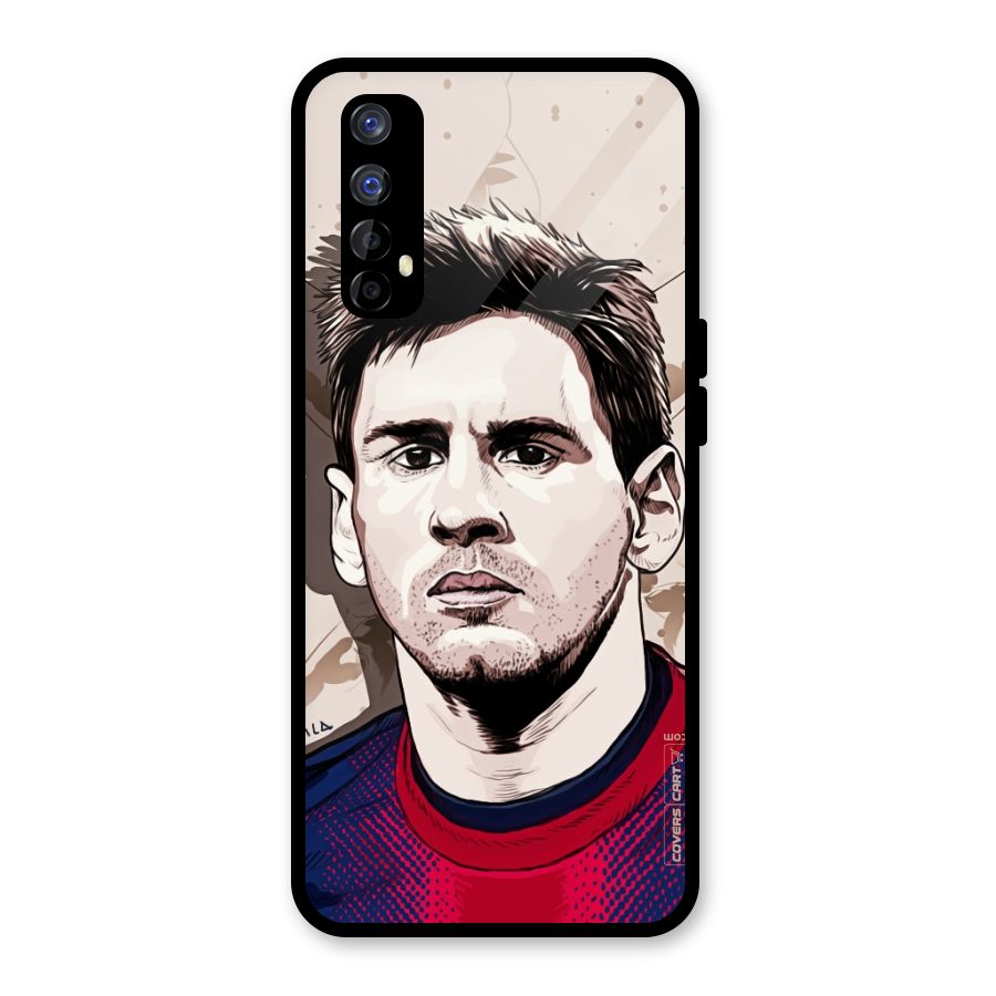 Barca King Messi Glass Back Case for Realme Narzo 20 Pro