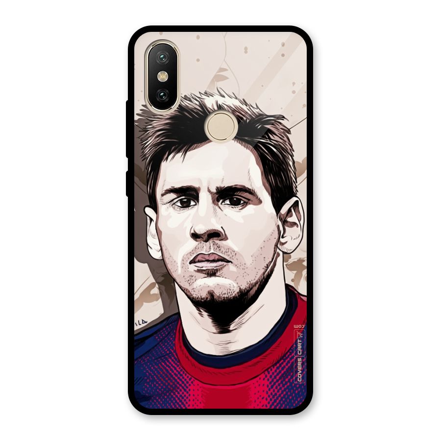 Barca King Messi Glass Back Case for Redmi A2
