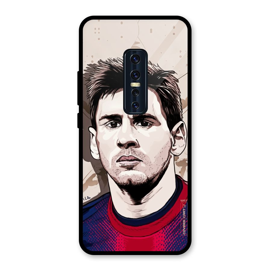 Barca King Messi Glass Back Case for Vivo V17 Pro