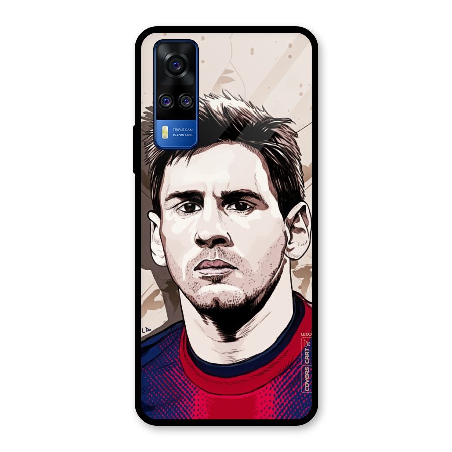 Barca King Messi Glass Back Case for Vivo Y31