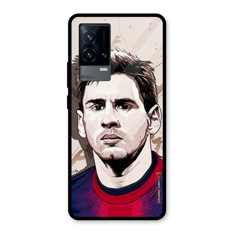 Barca King Messi Glass Back Case for iQOO 9 5G