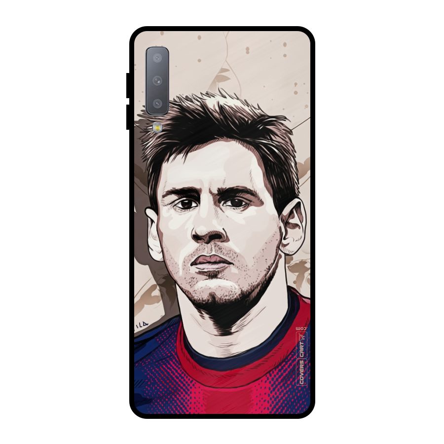 Barca King Messi Metal Back Case for Galaxy A7 (2018)