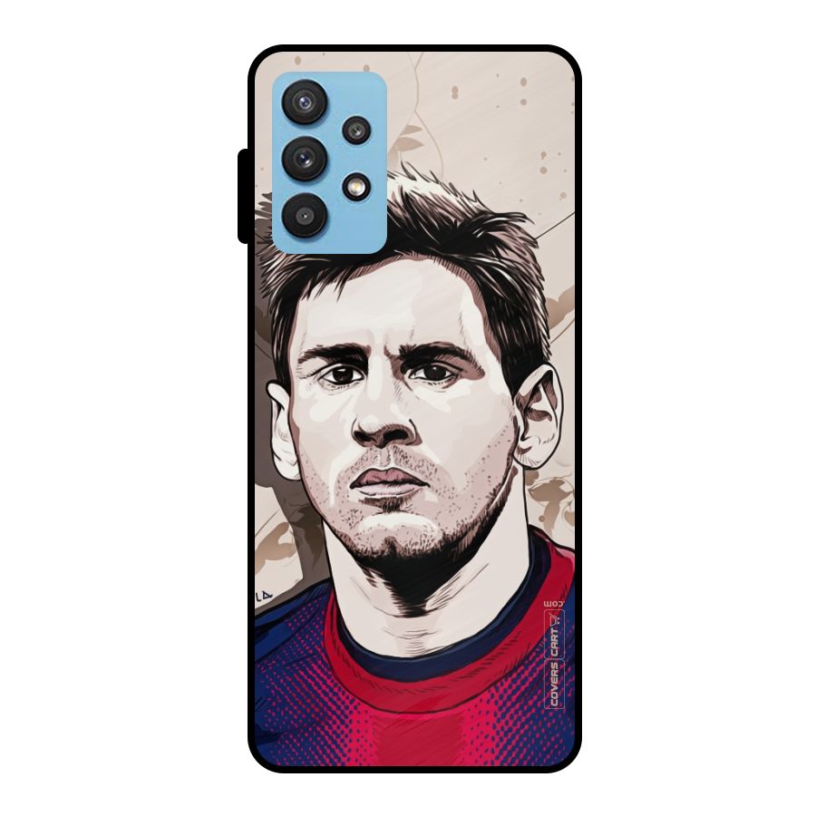 Barca King Messi Metal Back Case for Galaxy M32 5G