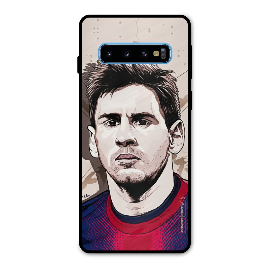 Barca King Messi Metal Back Case for Galaxy S10