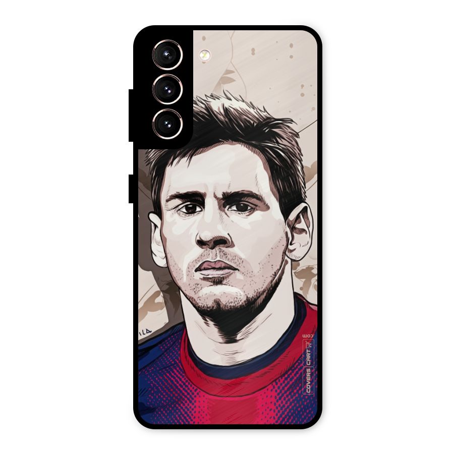 Barca King Messi Metal Back Case for Galaxy S21 5G