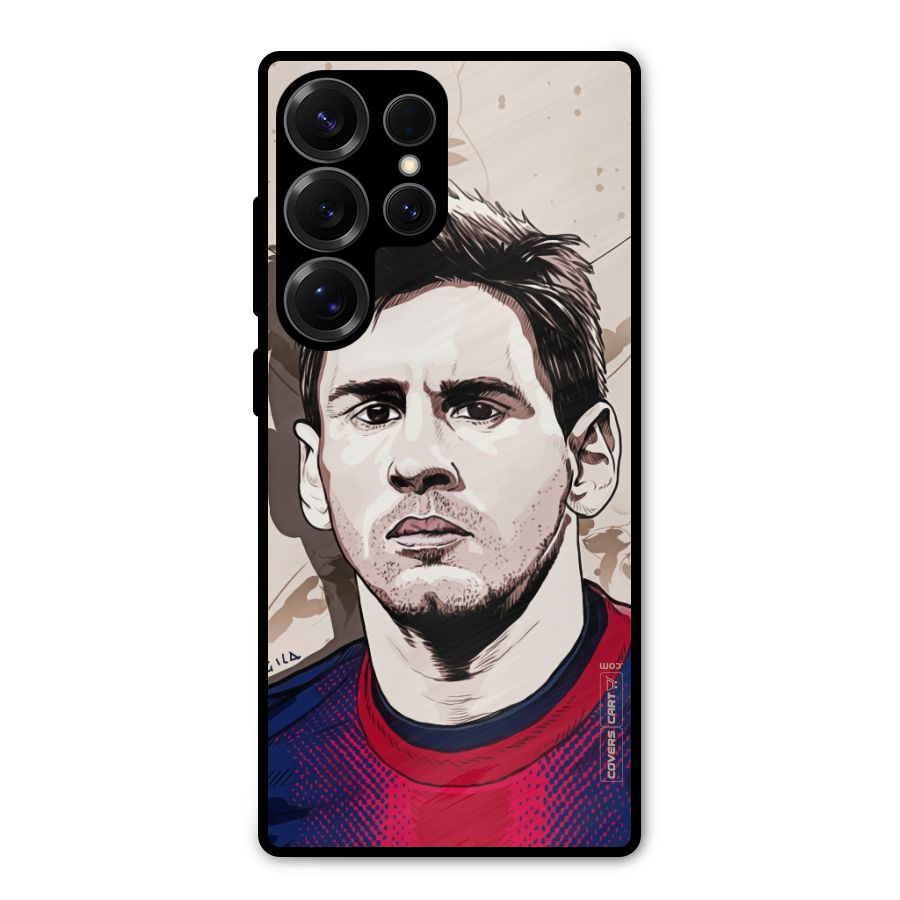 Barca King Messi Metal Back Case for Galaxy S25 Ultra