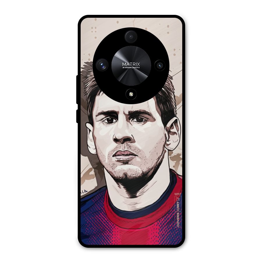 Barca King Messi Metal Back Case for Honor X9b