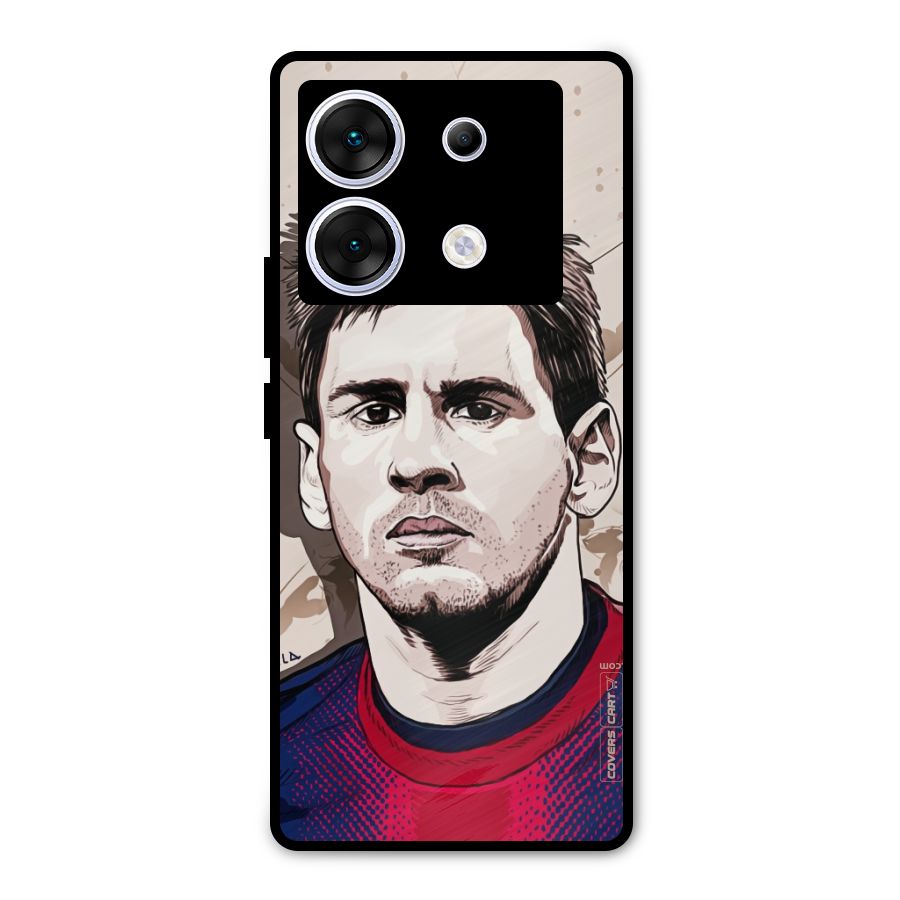 Barca King Messi Metal Back Case for Infinix Zero 30 5G