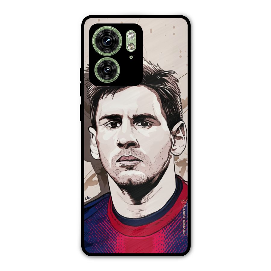Barca King Messi Metal Back Case for Motorola Edge 40 5G