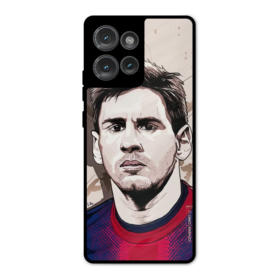 Barca King Messi Metal Back Case for Motorola Edge 50