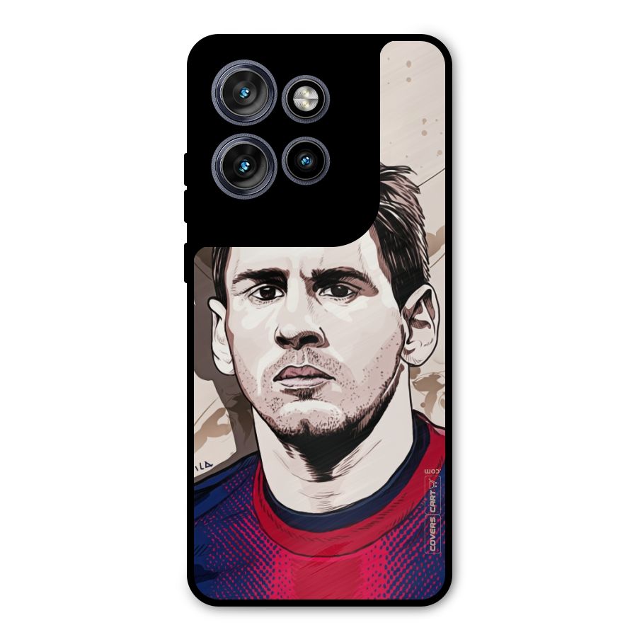 Barca King Messi Metal Back Case for Motorola Edge 50 Neo