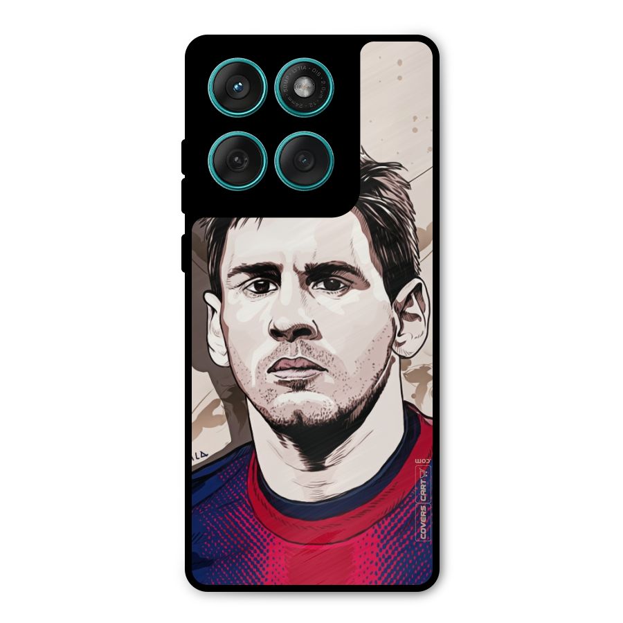 Barca King Messi Metal Back Case for Motorola Edge 60 Fusion