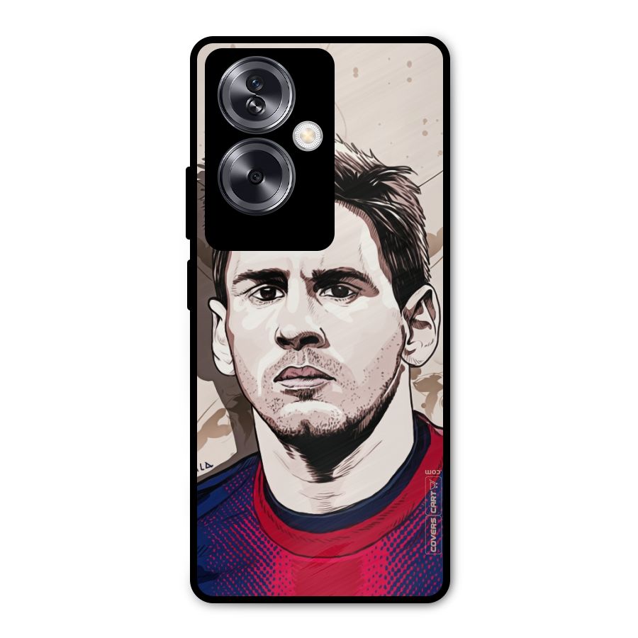 Barca King Messi Metal Back Case for Oppo A79 5G