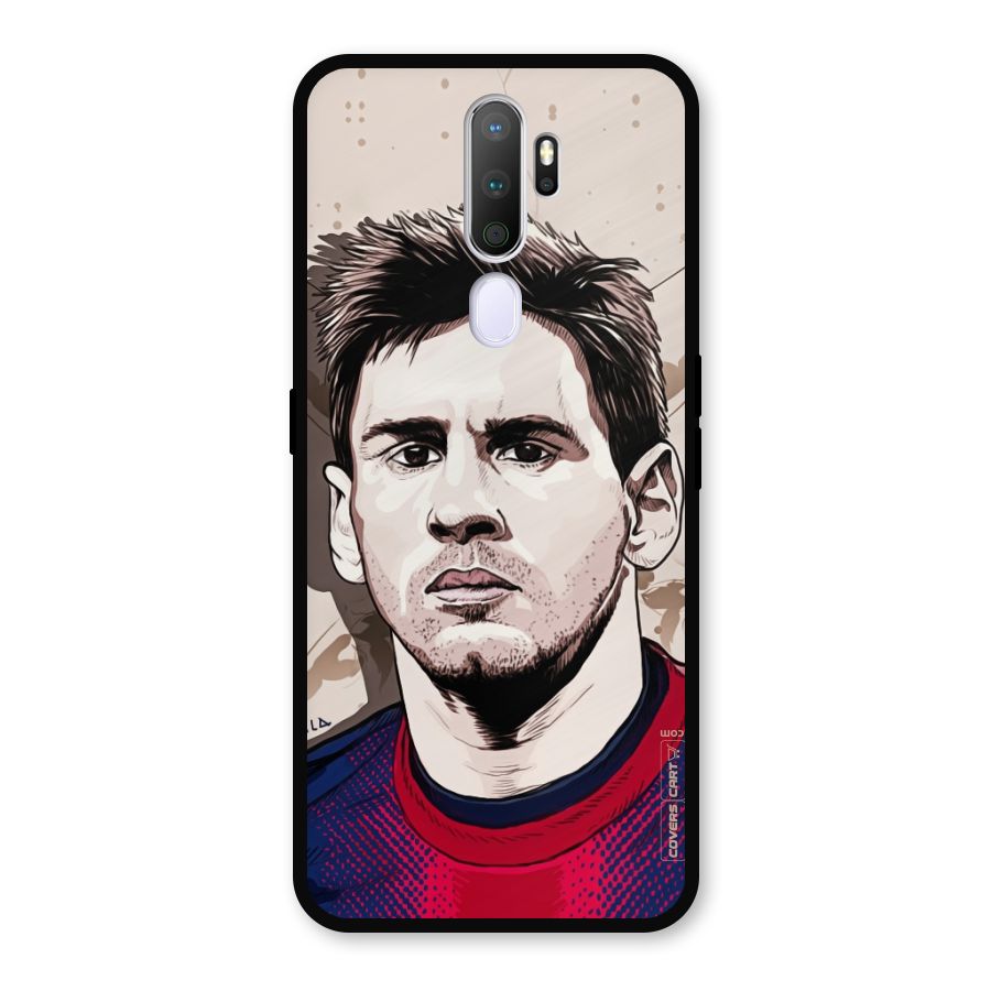 Barca King Messi Metal Back Case for Oppo A9 (2020)