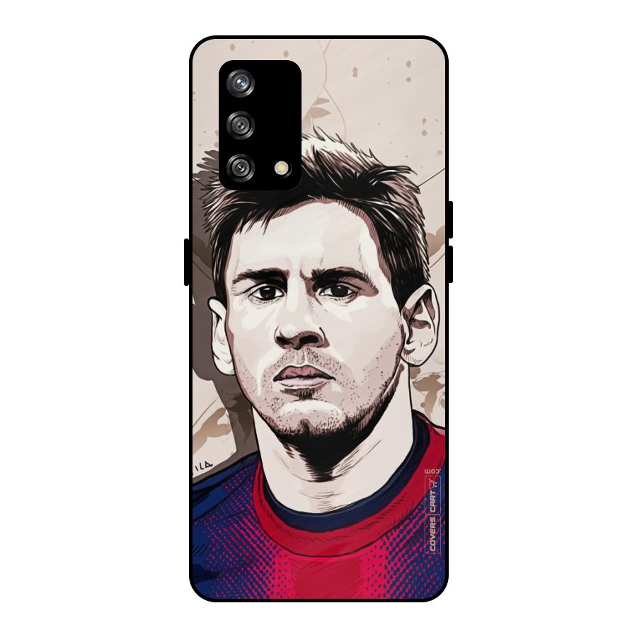 Barca King Messi Metal Back Case for Oppo F19
