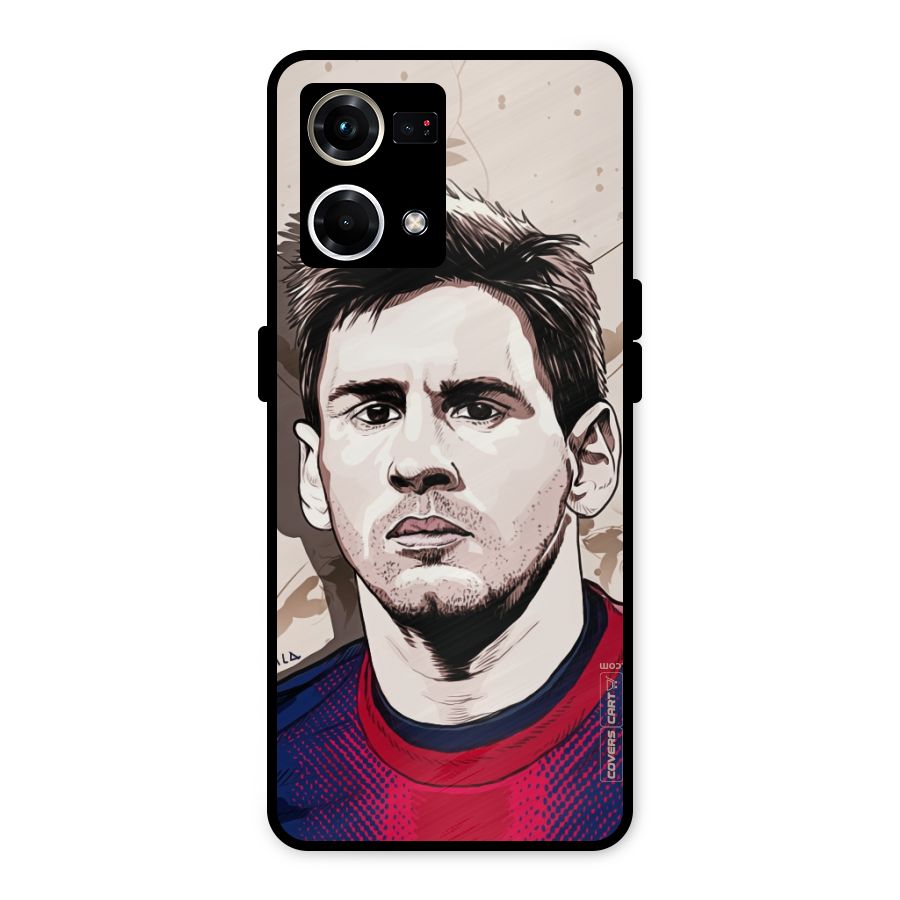Barca King Messi Metal Back Case for Oppo F21 Pro 4G