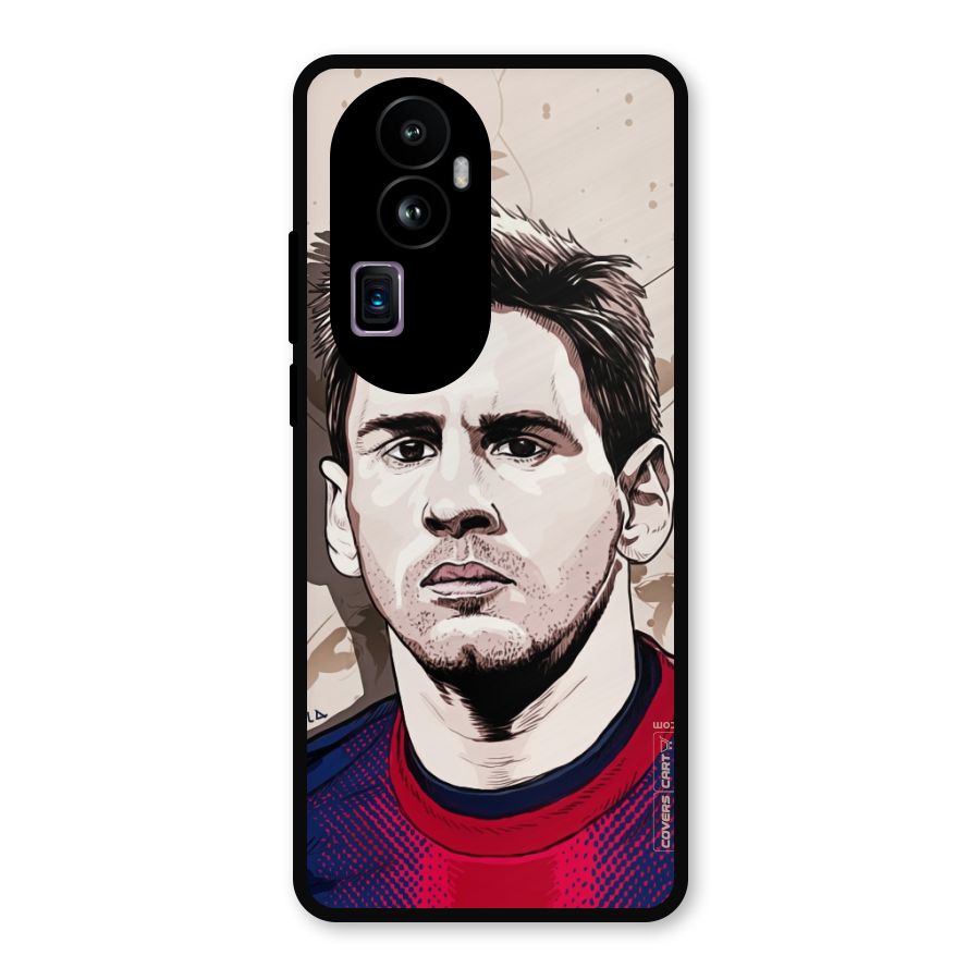 Barca King Messi Metal Back Case for Oppo Reno10 Pro Plus