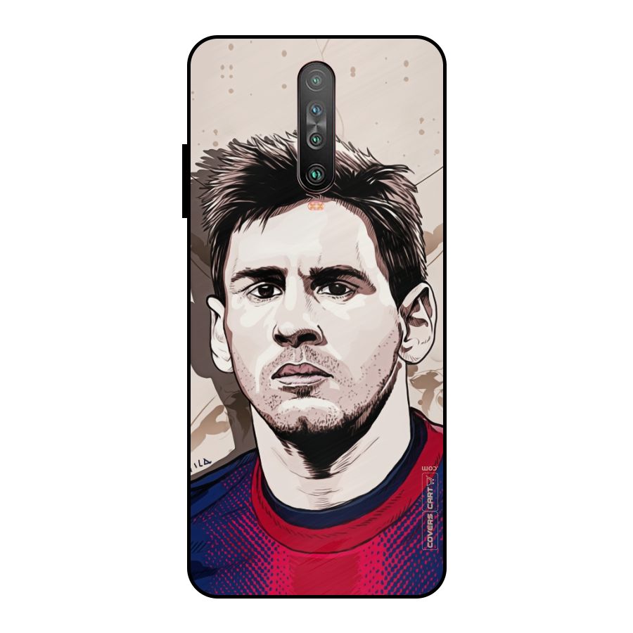 Barca King Messi Metal Back Case for Poco X2