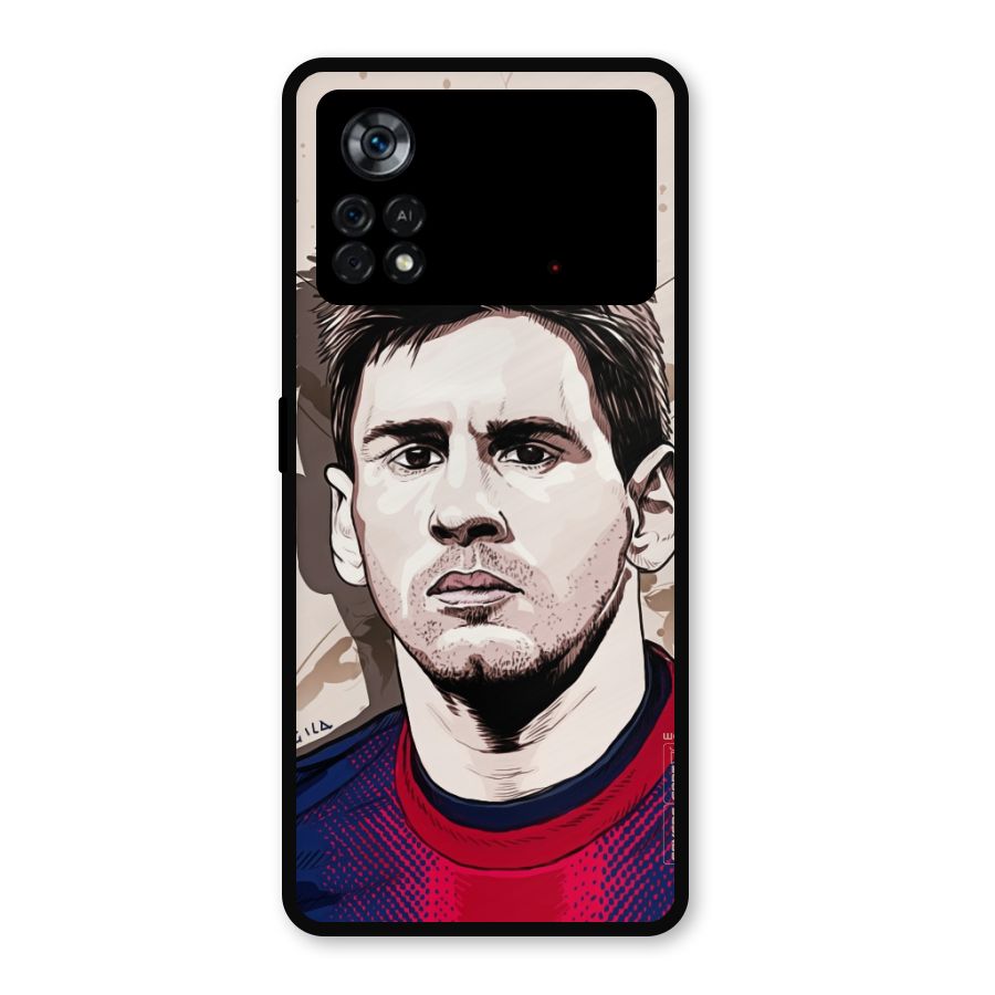 Barca King Messi Metal Back Case for Poco X4 Pro 5G
