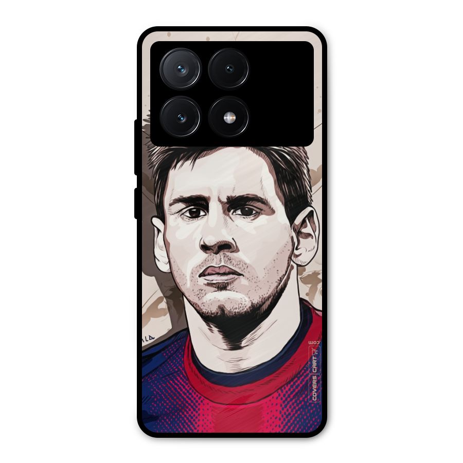 Barca King Messi Metal Back Case for Poco X6 Pro