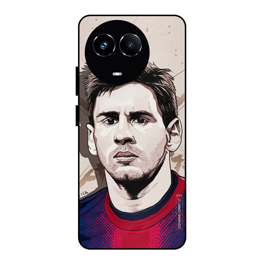 Barca King Messi Metal Back Case for Realme 11X