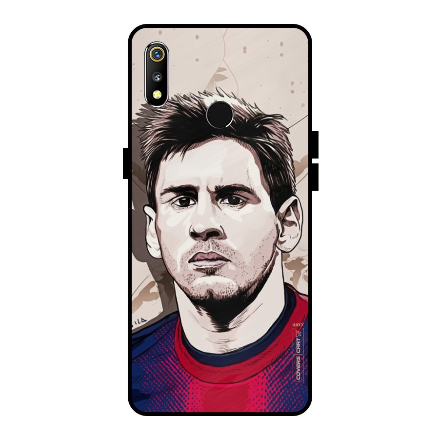 Barca King Messi Metal Back Case for Realme 3i