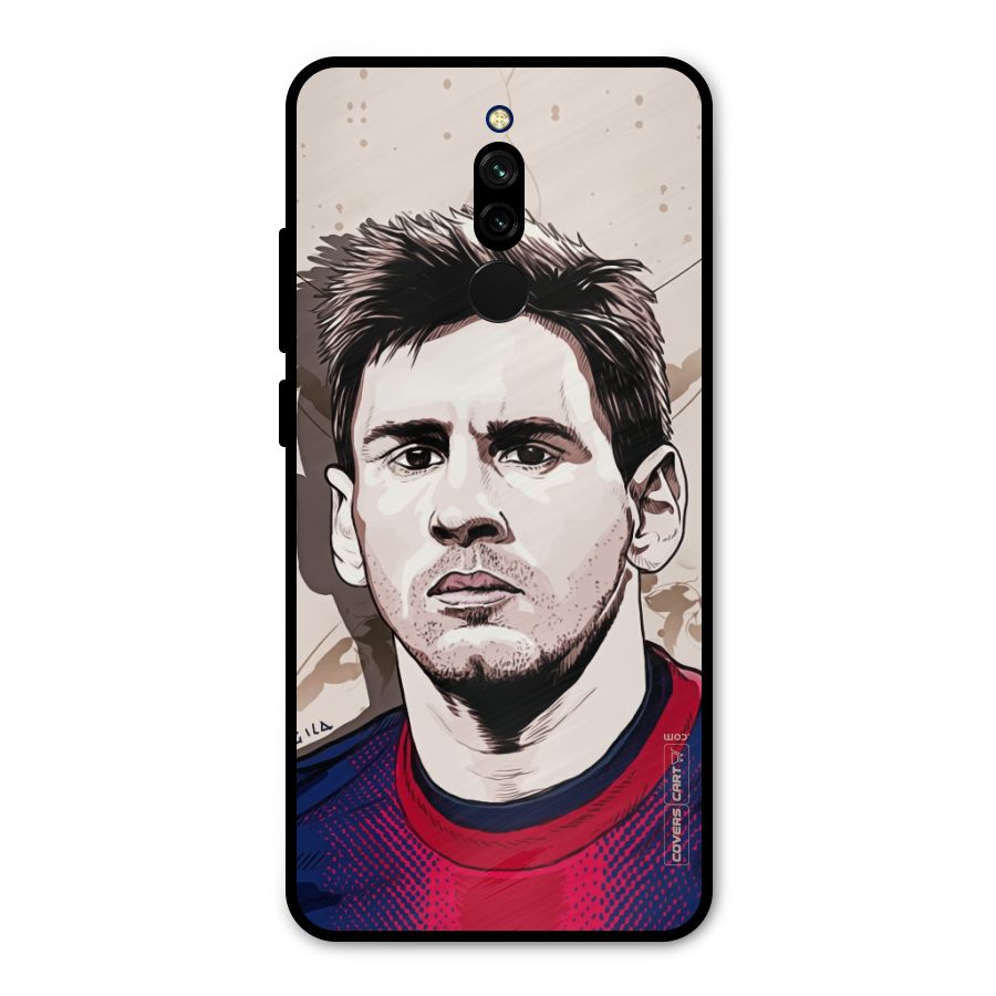 Barca King Messi Metal Back Case for Redmi 8