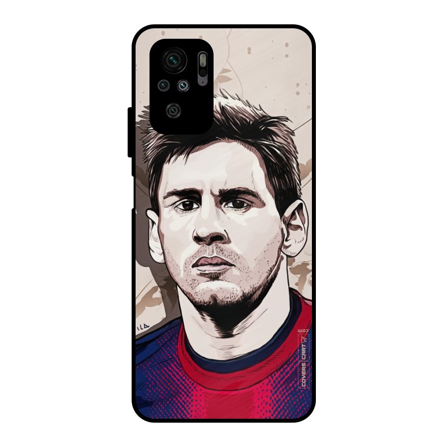 Barca King Messi Metal Back Case for Redmi Note 10S