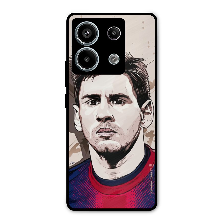 Barca King Messi Metal Back Case for Redmi Note 13 Pro 5G