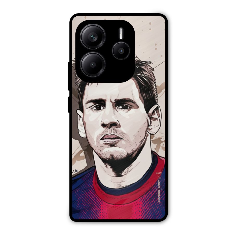 Barca King Messi Metal Back Case for Redmi Note 14 5G