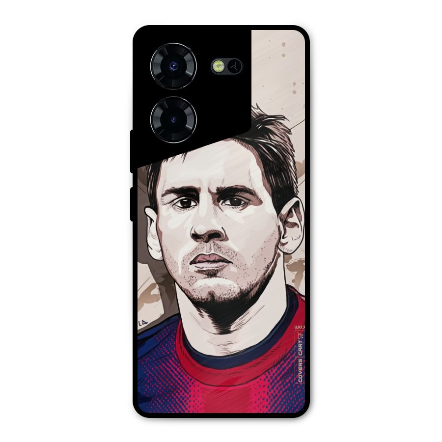 Barca King Messi Metal Back Case for Tecno Pova 5 Pro 5G