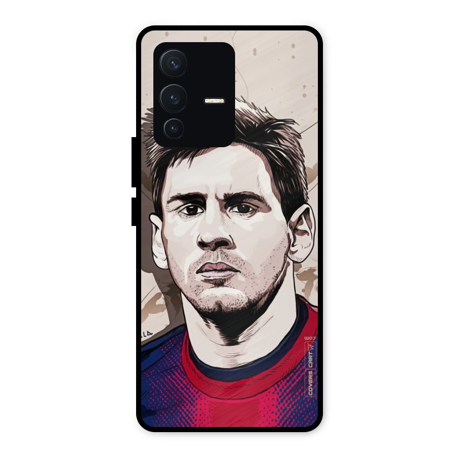 Barca King Messi Metal Back Case for Vivo V23 5G